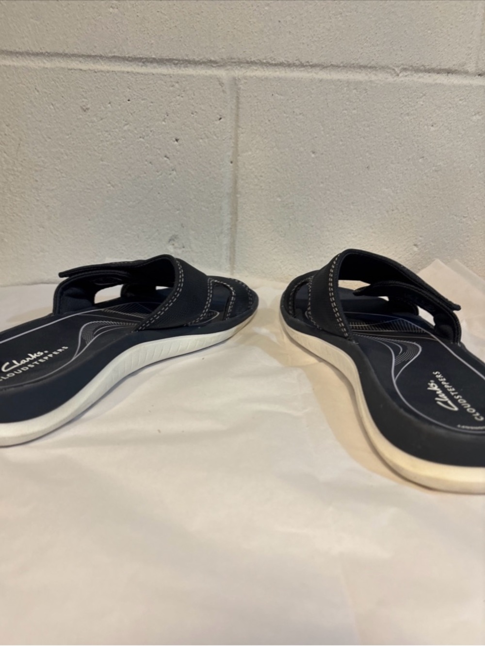 Clark’s women’s Cloudsteppers slide sandals navy blue women’s size 9 - Picture 8 of 9